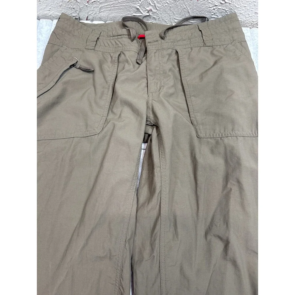 The North Face Mens Nylon Hiking Pants Olive Green Drawstring Utility 31x30
